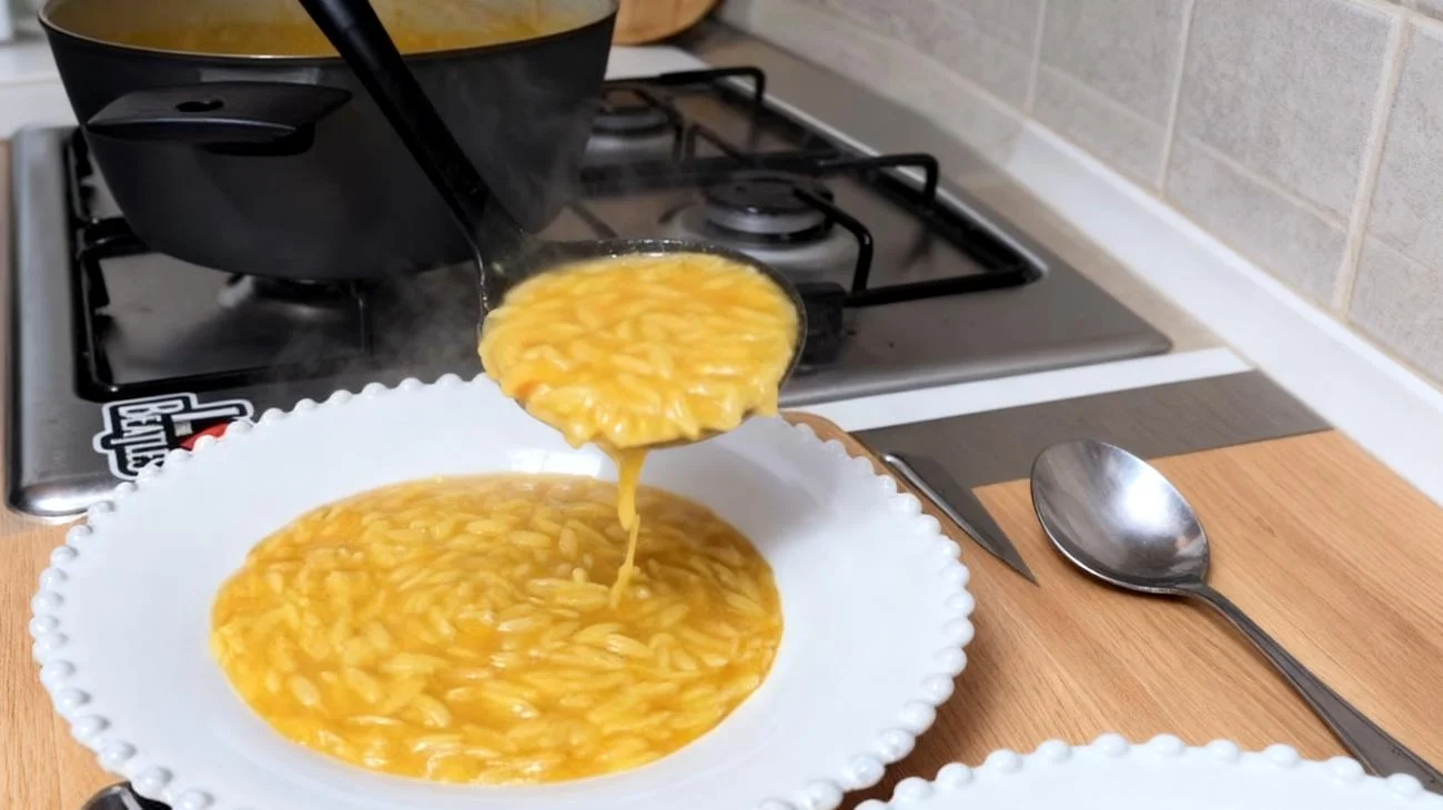 Pastina in brodo cremosa a casa della mamma"