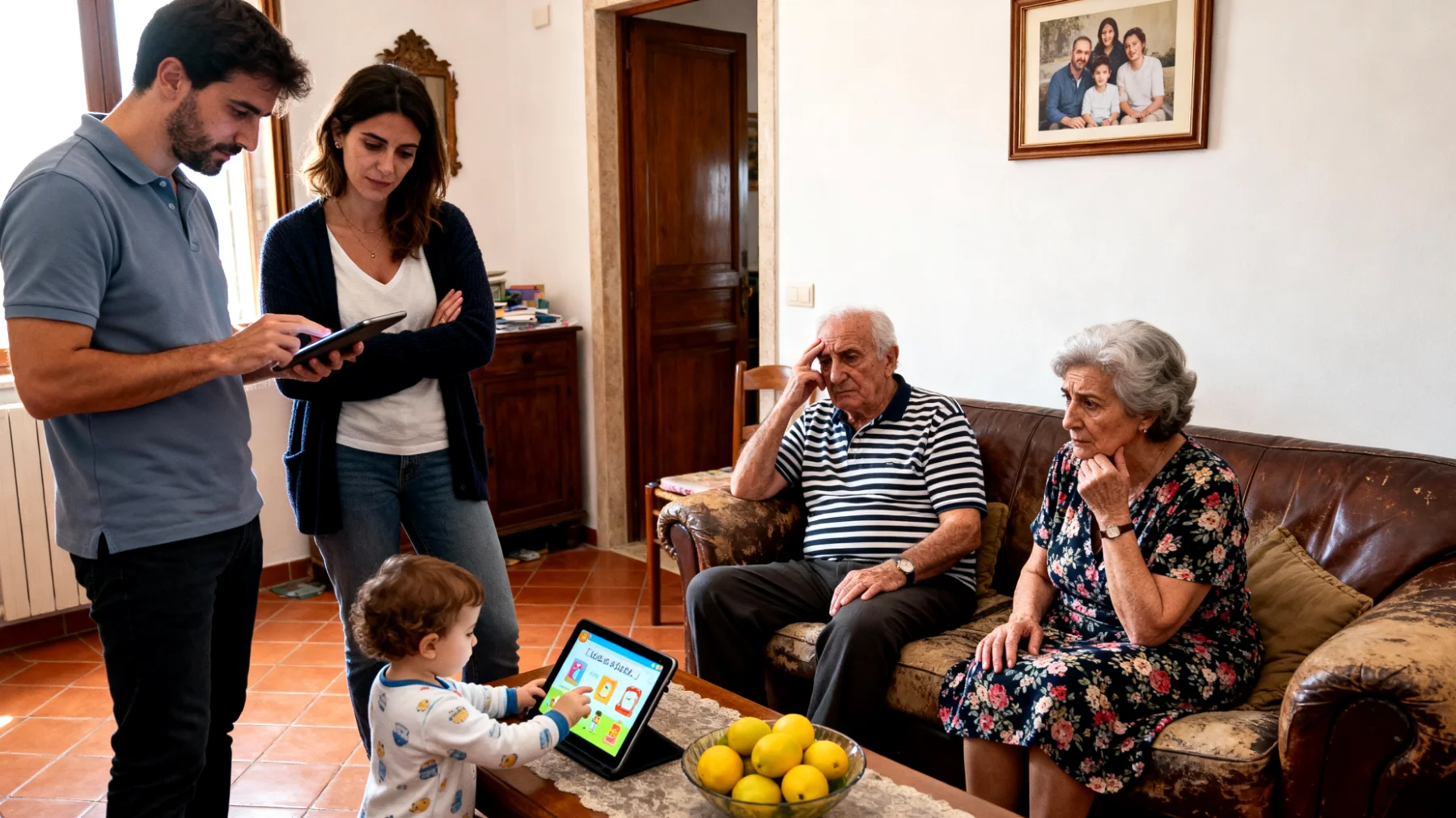 I nonni faticano a comprendere e ad adattarsi ai metodi educativi moderni utilizzati dai genitori con i bambini piccoli, creando tensioni familiari e confusione nei nipoti che ricevono messaggi contrastanti tra le generazioni."