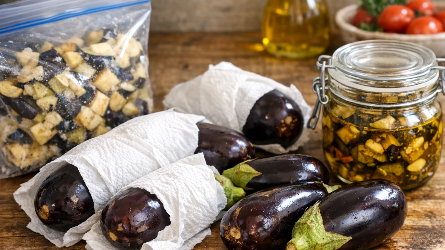 Come evitare sprechi di melanzane: i metodi migliori per conservarle in frigo, freezer o in altri modi in casa per farle durare più a lungo"